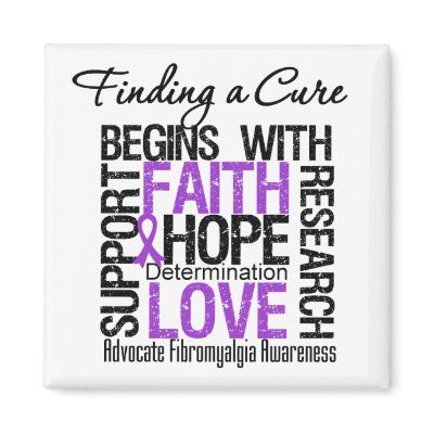 Finding a Cure For Fibromyalgia Refrigerator Magnets by giftsforawareness