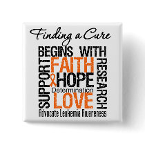Finding a Cure For Leukemia buttons