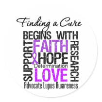 Finding a Cure For Lupus Round Stickers