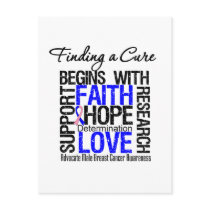 Finding a Cure For Male Breast Cancer Post Cards