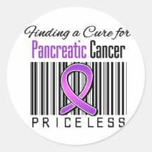 Finding a Cure For Pancreatic Cancer PRICELESS Stickers