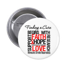 Finding a Cure For Strokes Pinback Button
