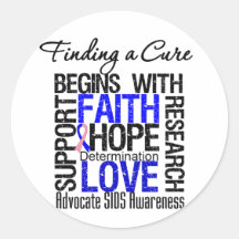 Finding a Cure For Sudden Infant Syndrome SIDS Round Stickers
