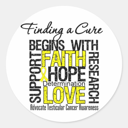 Finding a Cure For Testicular Cancer Stickers
