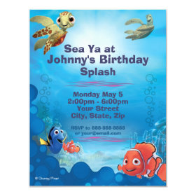 Finding Nemo Birthday Invitation 4.25