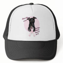 FindtheCure ~ Pink Ribbon Black Greyhound hats