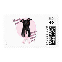 FindtheCure ~ Pink Ribbon Black Greyhound postage by PhillyGreys FindtheCure ~ Pink Ribbon Black Greyhound postage