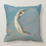 fine art - beautiful woman like the moon throw pillows