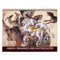 FINE ART COLLECTION  / Animal Drawings 2013 Wall Calendar