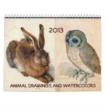 FINE ART COLLECTION  / Animal Drawings 2013 Wall Calendars