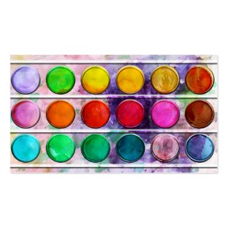 Fine Art Fun Colorful Paint Color Box Business Card Templates