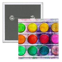 Fine Art Fun Colorful Paint Color Box Button