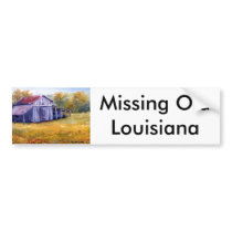 Fine Art Louisiana Barn from Oil Painting bumper stickers by Artist_Lenora Fine Art Louisiana Barn from Oil Painting bumper stickers