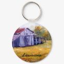 Fine Art Louisiana Barn from Oil Painting keychains by Artist_Lenora Fine Art Louisiana Barn from Oil Painting keychains