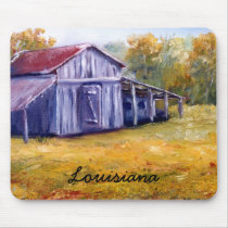 Fine Art Louisiana Barn from Oil  Painting Mouse Pad