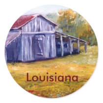 Fine Art Louisiana Barn from Oil Painting stickers by Artist_Lenora Fine Art Louisiana Barn from Oil Painting stickers