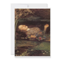 Fine art Ophelia painting Custom Invite