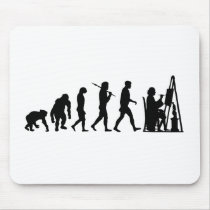 Fine Art Painter painting with oil or water paint mousepads
