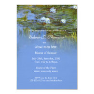 Fine art vintage waterlily graduation card