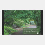 Fine Art with Words of Wisdom Rectangle Stickers