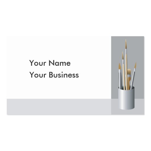 Fine Artist  Paint Brushes Business card