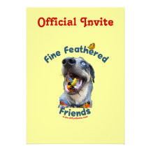 Fine Feathered Friends Bird Dog Invitation