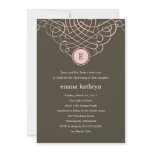 Fine Monogram Baptism/Christening Invitation