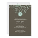Fine Monogram Baptism/Christening Invitation