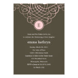 Fine Monogram Baptism/Christening Invitation invitations
