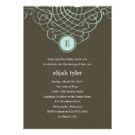 Fine Monogram Baptism/Christening Invitation invitations
