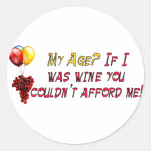 Fine Wine Round Sticker