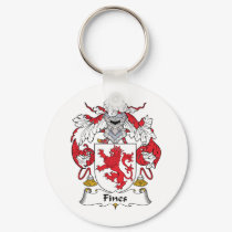 Fines Family Crest keychains by coatsofarms Fines Family Crest keychains