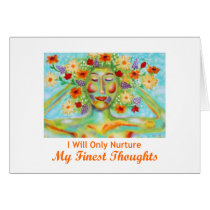 "Finest Thoughts"  Affirmation Card cards