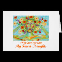 "Finest Thoughts" Affirmation Card by Victoriart "Finest Thoughts" Affirmation Card