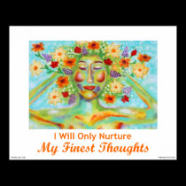 "Finest Thoughts" Affirmation Poster posters by Victoriart "Finest Thoughts" Affirmation Poster posters