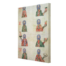 Finger counting from 1 to 20000 stretched canvas print