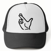 finger crossed icon hats