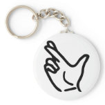finger crossed icon key chain