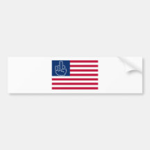 Finger Flag Bumper Stickers