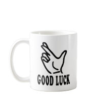 finger good luck icon mugs