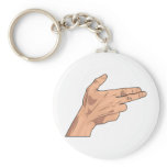 Finger Gun Pistol Shooting Hand Sign Gesture Keychains