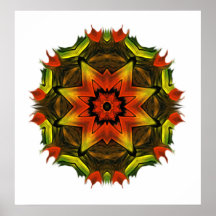 Finger Paint Snowflake Print