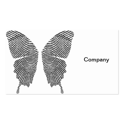 Finger Print Wings Business Card (back side)