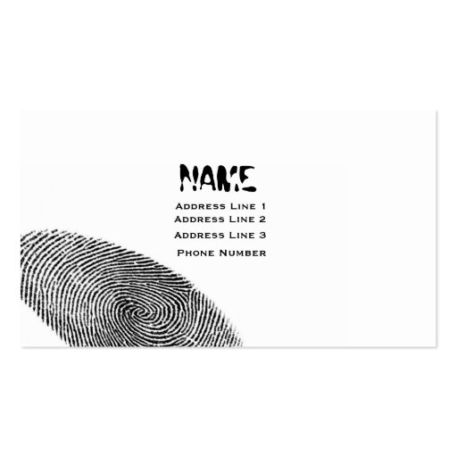 Finger prints business cards (back side)