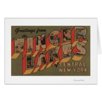 Fingerlakes, New York - Large Letter Scenes Card