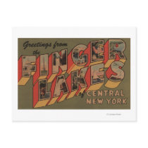 Fingerlakes, New York - Large Letter Scenes Post Cards