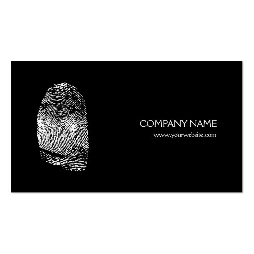 Fingerprint business card (back side)