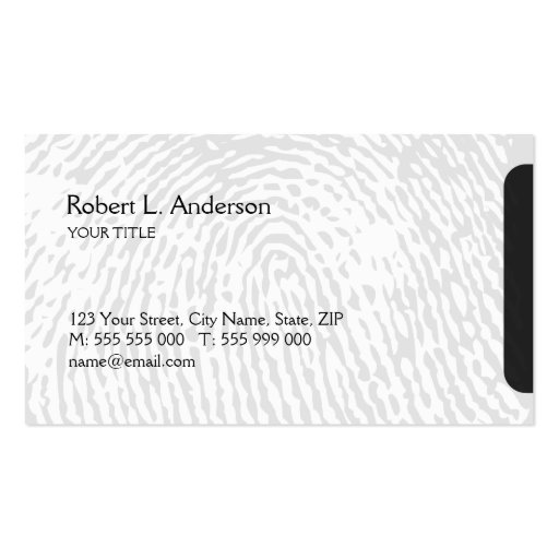Fingerprint business card