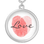 Fingerprint Love Square Keepsake Charm Necklace