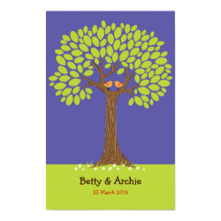 Fingerprint / Signature Tree Wedding (Nighttime) print